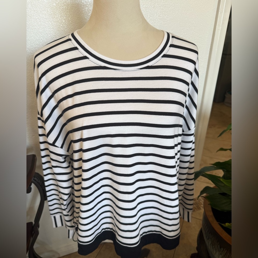 Blue and White Striped T-Shirt